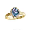 Corindón Alejandrita que Cambia de Color Plata S925 de Nicho Anillo Elegante Sencillo Denier Moda Femenina Combinable con Todo