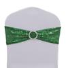Respaldo de Silla Elástico Flor Lentejuela Lazo para Respaldo de Silla Suministros para Boda Hotel Cubierta de Silla Correas de Lentejuelas Decorativas