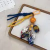 Pendente de Desenho Animado em Tecido Artesanal Estilo Coreano Chaveiro de Boneca de Planta Fofa Estilo Ins Charme de Bolsa Feminino