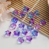 Flor de cuerno pequeño de niebla de loto vidrio degradado DIY pendientes de cuentas hechos a mano accesorios pasador antiguo material para tocado de ropa china