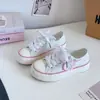 Tênis de lona branco super popular estilo coreano Belle, fresco e simples, com sola grossa, feminino, novo modelo 2026 BE-8015