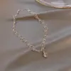 Colar Exagerado Europeu e Americano Totalmente Cravejado Corrente de Clavícula Fashion Tendência Personalidade Acessório de Pescoço Simples para Mulheres Venda por Atacado