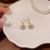 Brincos de Floco de Neve de Natal Transfronteiriços Temu para Mulheres, Design de Nicho, Brincos Populares de Estilo Europeu e Americano, Em Estoque, Atacado do Fabricante
