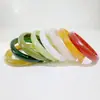 Yongge Accesorios Pulsera Geométrica Redonda de Colores Transparentes Degradados Personalizada Apilable de Moda Pulsera de Resina Imitación Jade