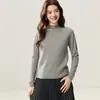 26 años de ropa de mujer de cachemira pura, construcción sin costuras, nueva colección de otoño, de alta gama, elegante y versátil suéter base
