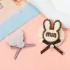 Novos Acessórios de Cabelo Estilo Coreano Outono e Inverno, Decorações de Laço de Orelha de Coelho com Pérolas, Acessórios DIY para Roupas, Acessórios de Tecido