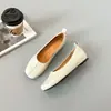 Piel de Vaca Suave Zapatos de Primavera y Otoño Nuevos de un Solo Zapato para Mujer Piel Genuina Piel Suave Cómodos Tacón Bajo Suela Plana Suela Suave No Cansan los Pies Mocasines