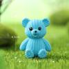 Chaveiro de urso de lã pingente criativo acessórios de desenho animado artesanato em PVC decoração micro paisagem urso Boneca Boneca