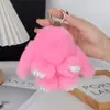 Adorno Colgante de Peluche Imitación Piel de Conejo Lindo Conejo Llavero para Coche Accesorio Colgante de Muñeco de Conejo de Orejas Caídas