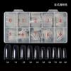 Spot nail art 500 piezas en caja piezas de uñas francés pasta completa media pasta parche de uña postiza natural transparente salida de fábrica