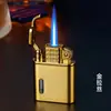 Isqueiro Criativo Descompressão Toca-Discos Chama Vermelha À Prova de Vento Pressione Direto em Relevo Tridimensional Presente Isqueiro Presente