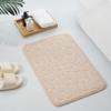 Fuente de fábrica color sólido forro polar coral Estampado de piedra tapete de piso esponja absorbente tapete para pies antideslizante tapete para puerta mancha