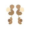 Aretes de Moda de Lujo Ligero Europeo y Americano Estilo Irregular de Metal Transfronterizos Elegantes Estilo Frío Ins Lentejuelas Sentido Avanzado