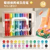 Canetas Marcadoras Acrílicas para Crianças, Brilhantes, Fáceis de Lavar, Adequadas para Alunos do Ensino Fundamental, Canetas Aquarela Artísticas, Não Mancham, Cores Empilháveis, Canetas de Desenho Dobráveis
