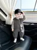 Enterizo para Bebé para Otoño, Lindo y Adorable Mono con Capucha de Pequeño Diablo para Bebés Niños, Conjunto de Dos Piezas para Bebés Pequeños