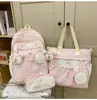 Mochila Nueva Transfronteriza para Mujer 2025 Nueva Mochila Escolar Versión Coreana para Estudiantes de Secundaria y Preparatoria Mochila de Gran Capacidad y Apariencia Elegante
