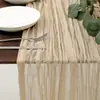 Camino de Mesa de Gasa Arrugada Bali, Mantel Occidental de Comercio Exterior, Sensación de Lujo Ligero de Alta Gama, Decoración para Bodas y Fiestas, Camino de Mesa Plegado