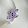 Venta Directa de Fábrica Pinza para el Cabello de Acetato con Lunares Morados Estilo Francés Pinza Versátil para el Cabello Pinza de Tiburón para el Trayecto Diario en Stock Admite Personalización