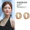 Zhao Lusi Xiu Me Brilhantes Xu Yan Mesmo Estilo Brincos de Corrente Estilo Europeu e Americano Personalidade Versátil Nicho Brincos