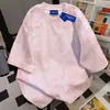 Camiseta de Manga Corta Tie-Dye Básica de Peso Pesado Simple Versátil Unisex Verano Holgada Cuello Redondo Top para Pareja Ins