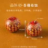 Partículas de Cristal de Cinábrio Areia de Sangue Contas de Areia Vermelha Areia de Cristal Contas Redondas Contas Soltas Acessórios para Joias DIY Produtos Semi-Acabados Atacado