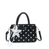 Bolso de mano para mujer estilo coreano para exportación, nuevo bolso de hombro de gran capacidad otoño 2026, bolso tipo almohada de lunares, bolso cruzado de moda
