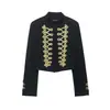 Comércio Exterior 2026 Outono Novo Estilo Europeu e Americano Moda Feminina Casual Fivela de Nó Blazer Curto 1255706
