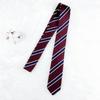 Corbata de mano con rayas rojas, cian, doradas y rojas, estilo informal vintage, combinable con todo, estilo universitario, estilo Jk