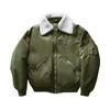 Chamarra de Invierno Personalizada para Mujer con Cuello de Lana de Cordero, Estilo Piloto, Abrigo de Trabajo Triple Protección, Relleno 90% de Plumón de Pato Blanco