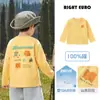 Camiseta de Manga Larga Rayada para Niños Camiseta Básica de Otoño Ropa Infantil Nuevas Camisetas de Otoño y Primavera