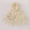 Bufanda de Gasa Transfronteriza con Pedrería y Perlas, Encaje Estilo Pastoral, Pañuelo de Gasa de Minorías Étnicas, Pañuelo de Cabeza Africano