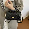Bolso retro con patrón de diamantes para mujer, nuevo y moderno bolso cuadrado pequeño y elegante 2026, bolso de hombro de alta gama para commuting