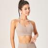 Roupa íntima Esportiva Nua Amiga da Pele Feminina Verão Costas Vazadas em Y Acessório de Cobertura para Seios Emagrecimento Roupas Fitness Yoga