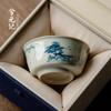 Pintado à mão underglaze cor master cup copo único xícara de chá de cerâmica especial pessoal grande xícara de degustação de chá puer xícara kung fu jogo de chá