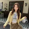 Cárdigan de punto rosa liso LEKA para mujer, nuevo top de principios de otoño 2026, chaqueta suéter de punto trenzado vintage