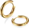 Brincos argola lisos 2026, fechos de aço inoxidável, brincos elegantes e de luxo leve, brincos stud estilo minimalista, joias femininas de aço inoxidável