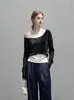 Conjunto de Dos Piezas para Mujer, Top Estilo Coreano de Principios de Otoño, Cárdigan de Punto de Manga Larga Estilo Suave, Camiseta Interior para Superponer