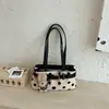 Bolsa de Ombro Exquisita com Bolinhas Estilo Coreano para Mulheres, Bolsa de Mão Grande para o Dia a Dia, Bolsa de Nicho de Alto Padrão Estilo Coreano, Quente e Popular