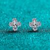 Novo Deyi S925 Sterling prata Moissanite brincos atriz estrela brincos móveis simples high-end presente de dia dos namorados