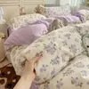 Juego de ropa de cama de Clase A de cuatro piezas, modelo nuevo 2026, sábana bajera, funda de edredón, universal para todas las estaciones, juego de tres piezas para dormitorio de estudiante 4