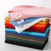 Camiseta de Color Sólido con Cuello Redondo Estampada con Logo Publicidad Camisa Cultural Algodón Puro Hombro Caído Cuello Redondo Manga Corta Ropa de Trabajo Uniforme de Clase DIY