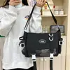 Bolso cruzado versátil simple de estilo académico de gran capacidad para mujer, bolso cruzado transparente, bolso de hombro ligero multiusos