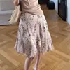 Saia Longa de Tecido com Estampa de Leopardo Estilo Evasê para Mulheres, Novo Design de Verão 2026, Linda Saia Longa, Saia Emagrecedora e que Molda o Corpo