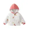 Chamarra Acolchada de Algodón para Bebés Niños y Niñas, Estilo Otoño e Invierno, Sudadera Gruesa de 160g Caliente con Capucha, Ropa para Bebés y Niños Anyang