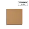 Alfombrilla cuadrada para taza de té de cuero en stock transfronteriza se puede fijar logo de empresa hilo de coser con borde aceitado alfombrilla redonda para taza de cuero pu