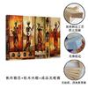 Amazon Étnico Africano Madera Maciza Pintura sobre Lienzo Pintada con Aerosol Óleo sobre Lienzo Núcleo Arte Danza Sala de Estar Decorativo Pintura Colgante