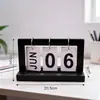 Calendário de Virar de Madeira Criativo Decoração para Mesa de Computador de Escritório Gabinete de TV Sala de Estar Casa Quarto Mesa de Estudante
