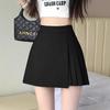 Shorts de Traje Irregulares de Pierna Ancha para Mujer Primavera 2025 Verano Nuevo Cintura Alta Adelgazantes Spice Girl Falda Pantalón Plisada Línea A