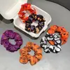 Diadema de Tela de Satén con Telaraña de Araña Fantasma Intestinos Halloween Transfronteriza Diadema de Bola de Pelo para Mujer