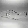 Armação de Óculos Metálica Polygonal Estilo Ins Anti-Luz Azul Que Faz o Rosto Parecer Menor, uma Ferramenta Mágica Sem Maquiagem, Óculos Lisos Unisex F6048